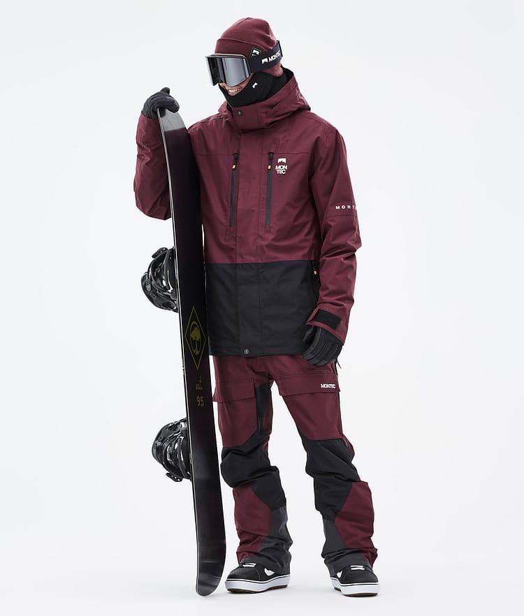 Fawk Snowboard Jacket Men Burgundy/Black, Image 3 of 10