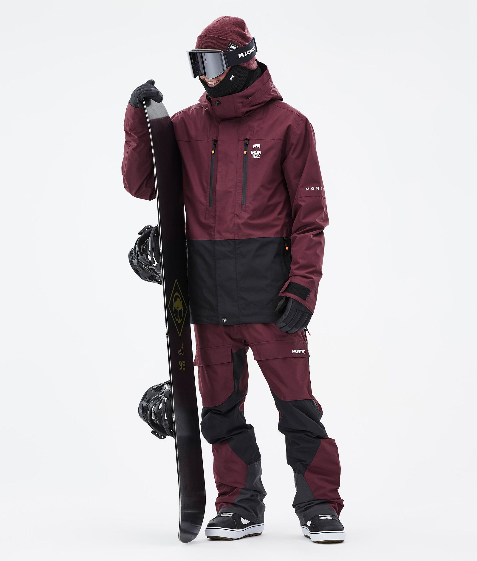 Fawk Snowboard Jacket Men Burgundy/Black, Image 3 of 10