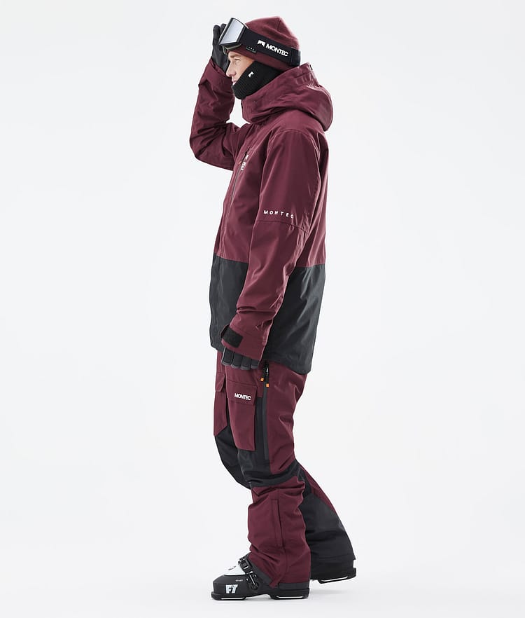 Fawk Ski Jacket Men Burgundy/Black, Image 4 of 10