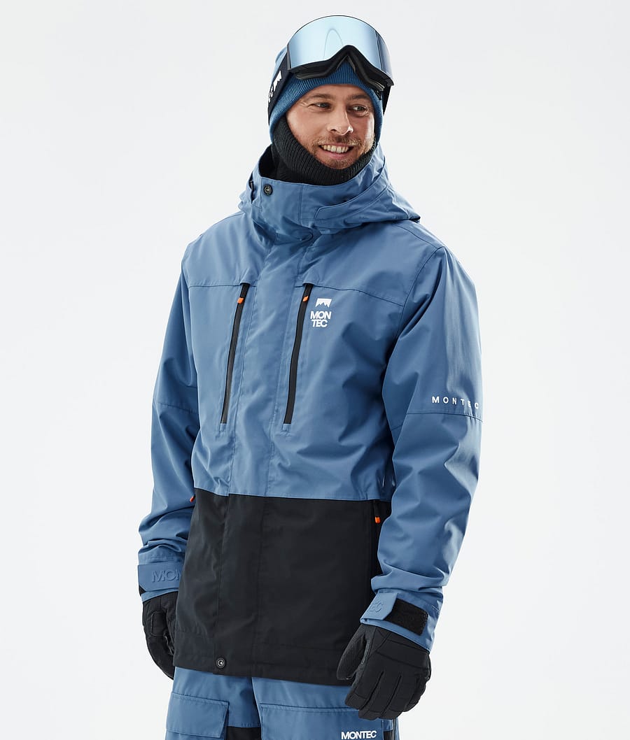 Fawk Snowboard Jacket Men Blue Steel/Black Renewed