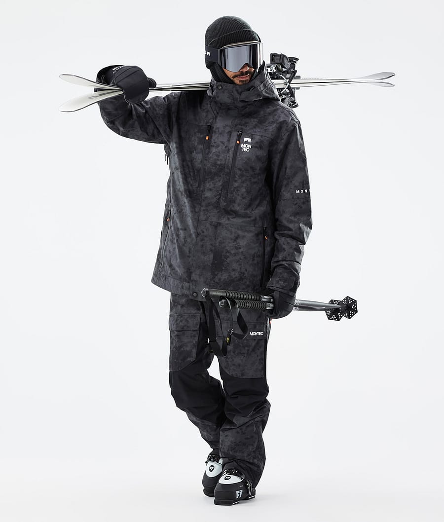 Fawk Ski Jacket Men Black Tiedye