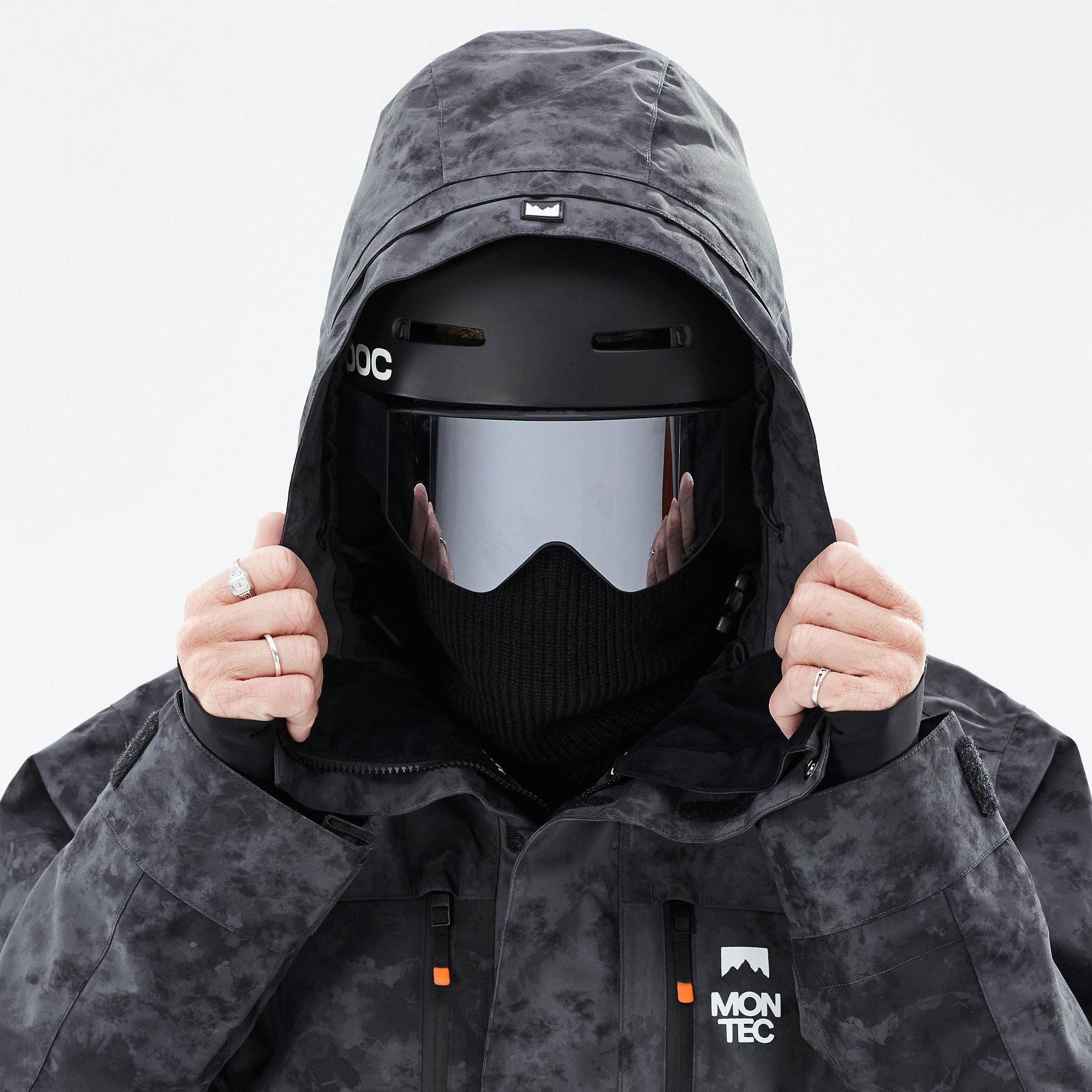 Montec Fawk スノーボードジャケット メンズ Black Tiedye - ブラック