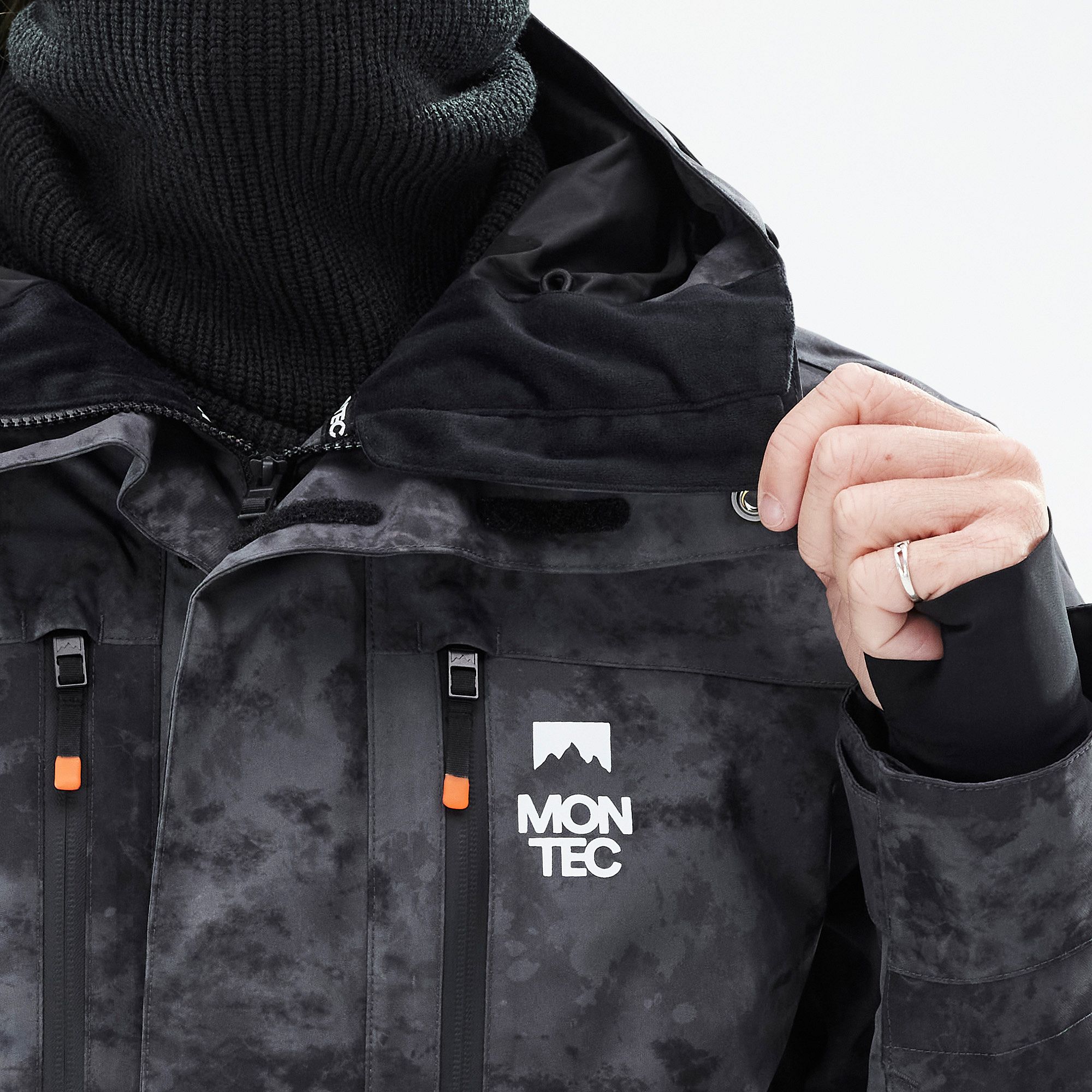 Montec Fawk スノーボードジャケット メンズ Black Tiedye - ブラック