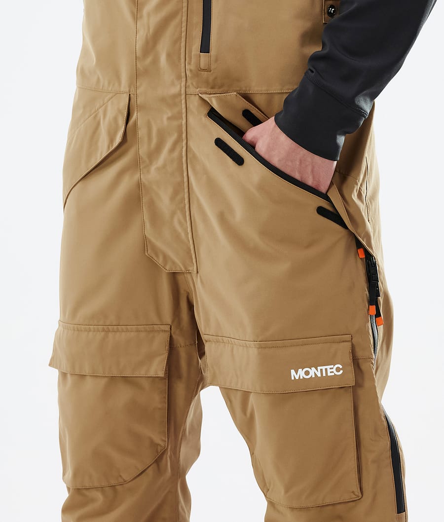 Fawk Snowboard Pants Men Gold