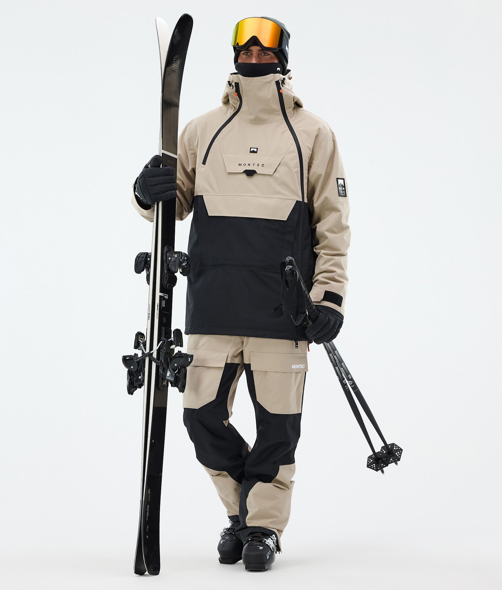 Montec Fawk Ski Pants Men Sand/Black | Montecwear.com