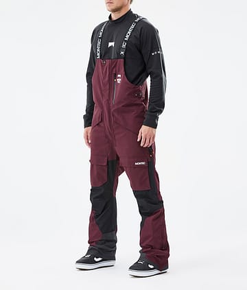 Fawk Snowboard Pants Men Burgundy/Black Renewed