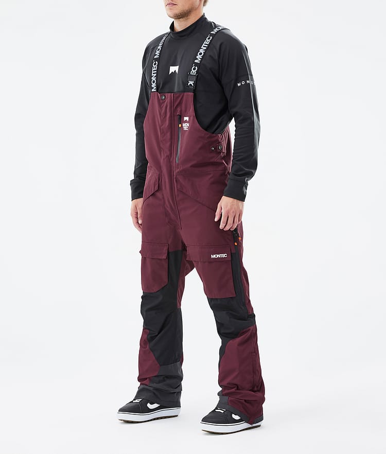 Fawk Snowboard Pants Men Burgundy/Black