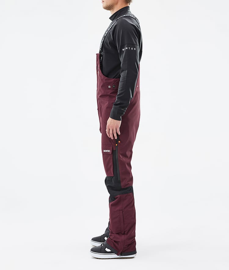 Montec Fawk Snowboard Pants Men Burgundy/Black | Montecwear.com