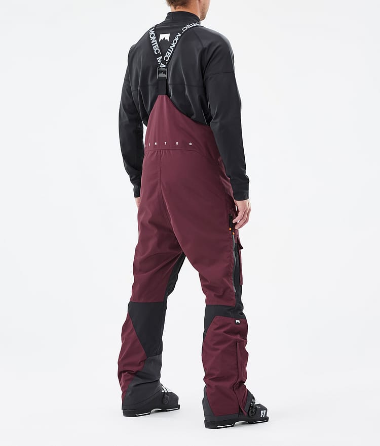 Montec Fawk Ski Pants Men Burgundy/Black | Montecwear.com