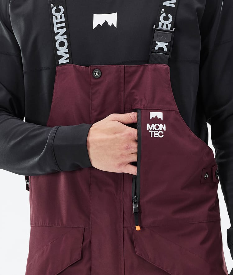 Fawk Ski Pants Men Burgundy/Black