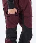 Fawk Spodnie Snowboardowe Mężczyźni Burgundy/Black, Zdjęcie 6 z 6