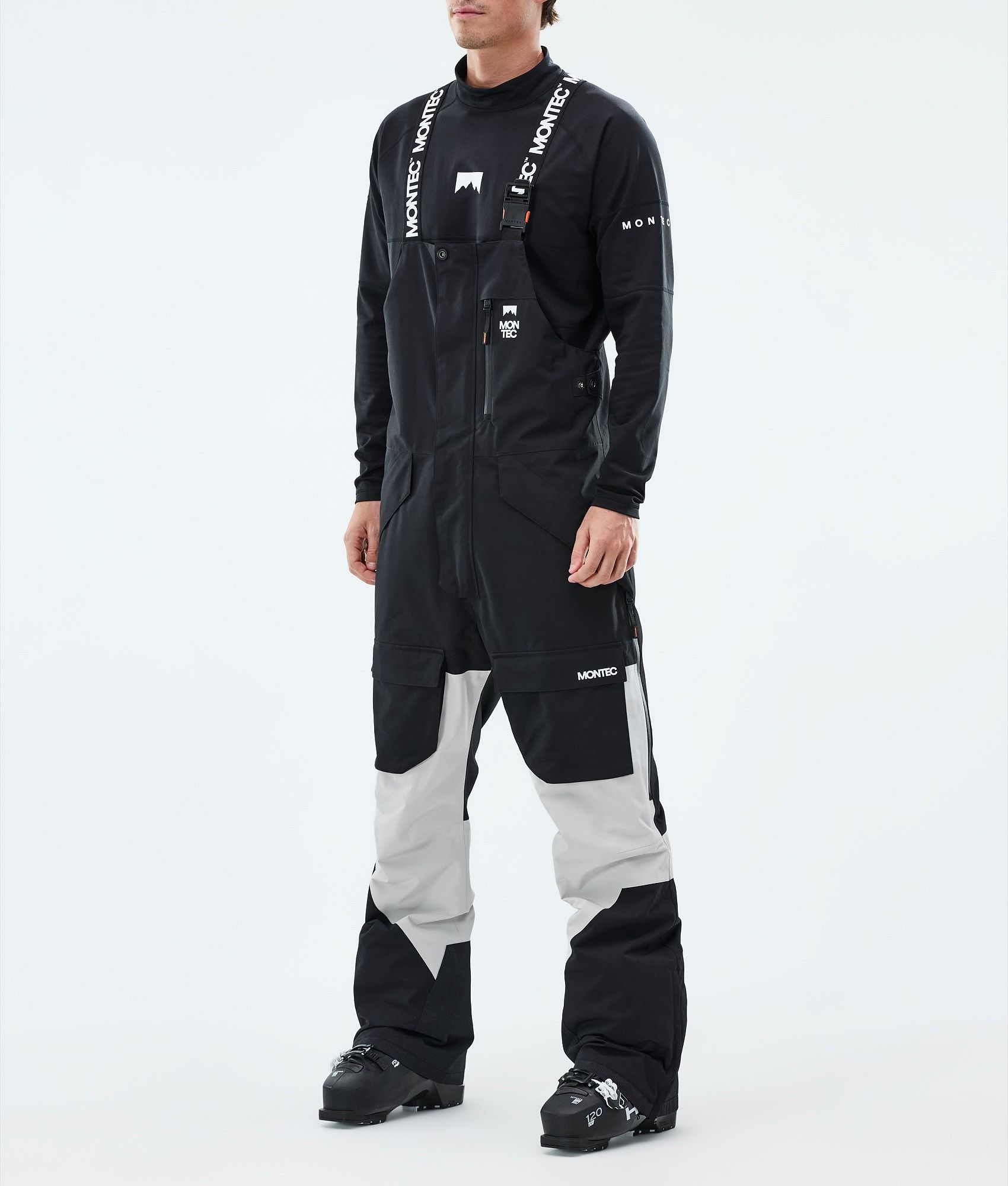 Montec Fawk スキーパンツ メンズ Black/Light Grey - ブラック