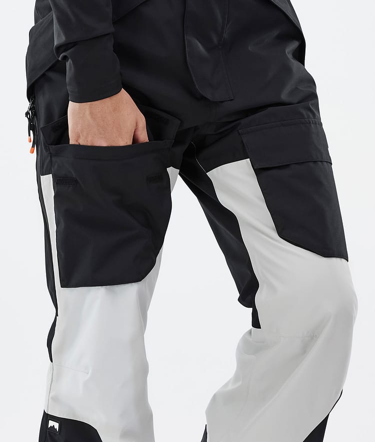 Montec Fawk Pantaloni Snowboard Uomo Light Grey/Black/Cobalt Blue - Grigio