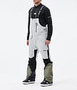 Fawk Snowboard Pants Men Light Grey/Black/Greenish
