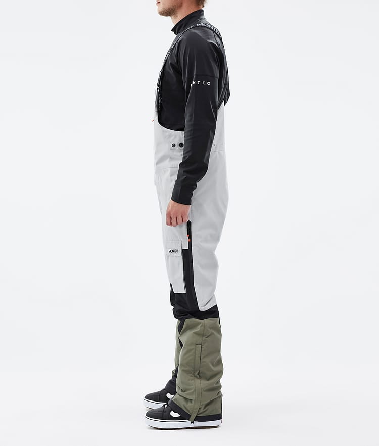 Fawk Snowboard Broek Heren Light Grey/Black/Greenish