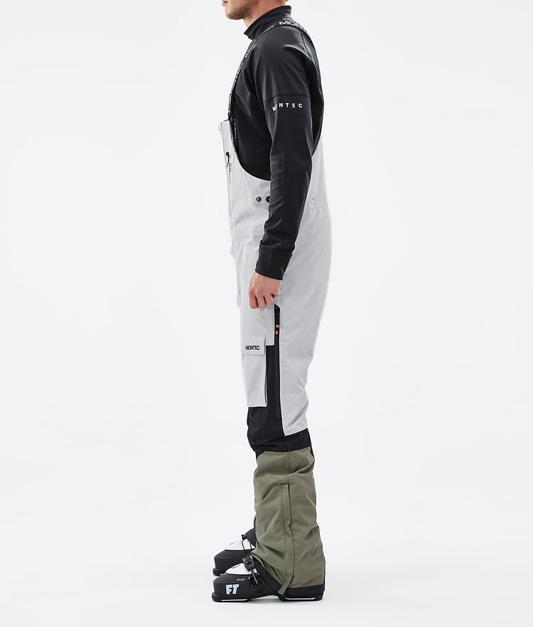 Fawk Ski Pants Men Light Grey/Black/Greenish