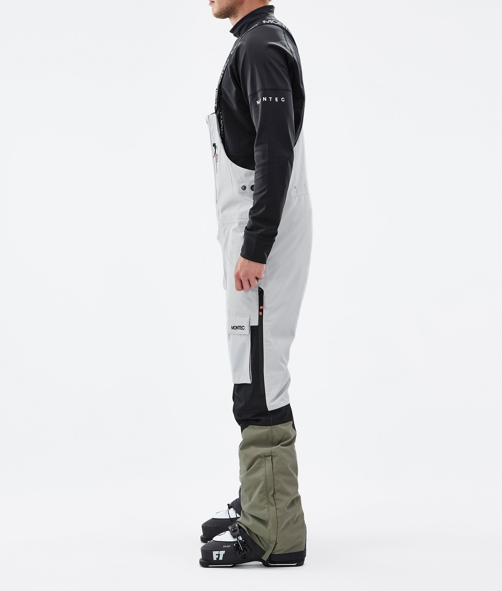Fawk Pantalon de Ski Homme Light Grey/Black/Greenish, Image 2 sur 6