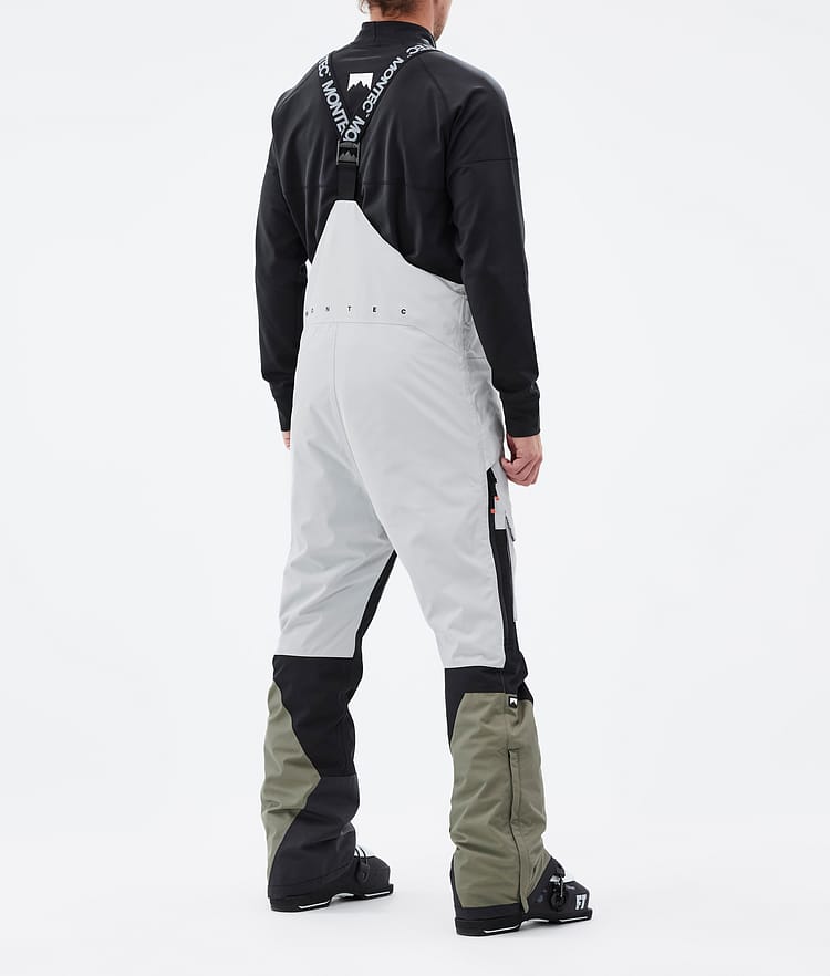 Fawk Ski Pants Men Light Grey/Black/Greenish