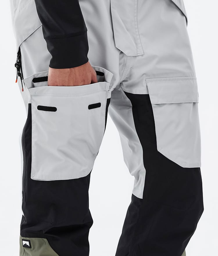 Montec Fawk Pantalones Snowboard Hombre Light Grey/Black/Greenish