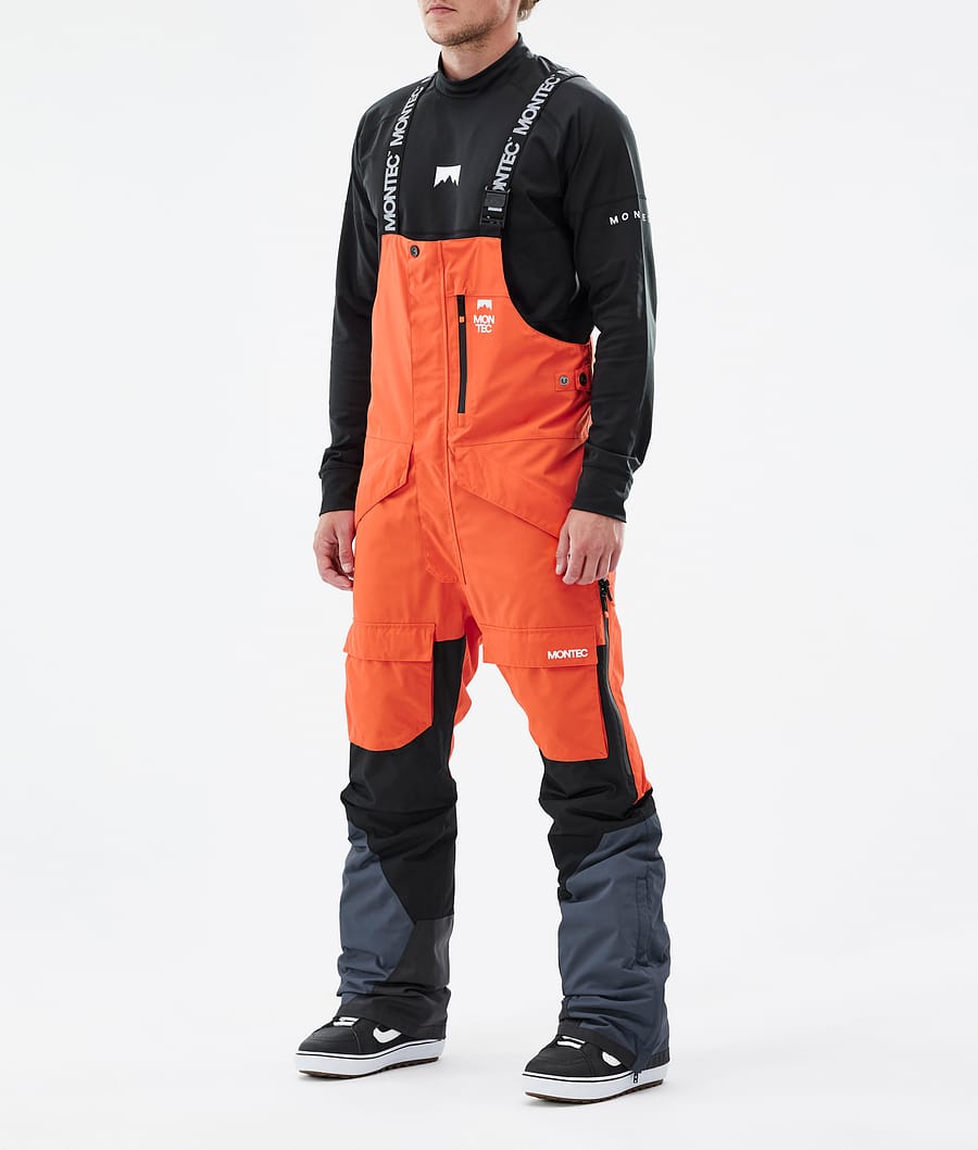 Fawk Pantaloni Snowboard Uomo Orange/Black/Metal Blue
