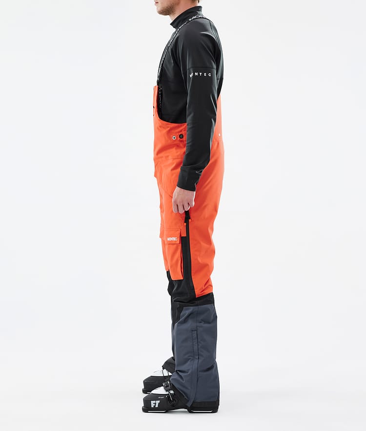 Fawk Pantalon de Ski Homme Orange/Black/Metal Blue