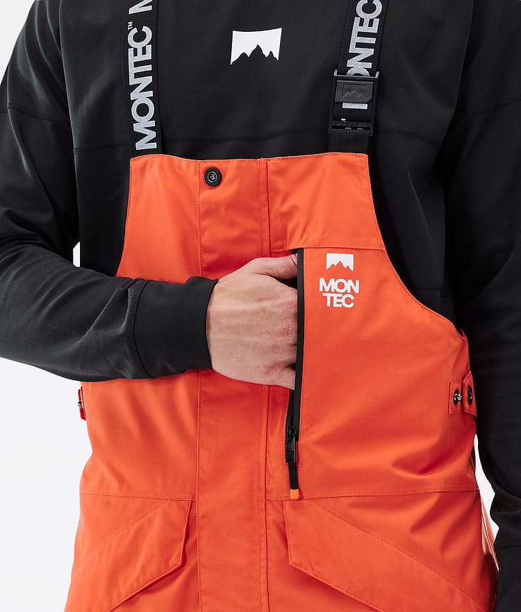 Fawk Ski Pants Men Orange/Black/Metal Blue