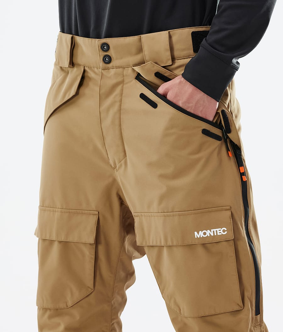 Kirin Pantalon de Snowboard Homme Gold