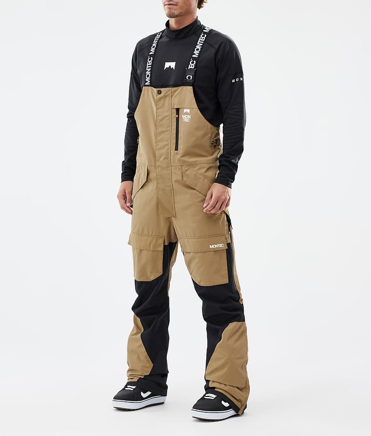 Montec Fawk Pantalones Snowboard Hombre Gold/Black - Dorado