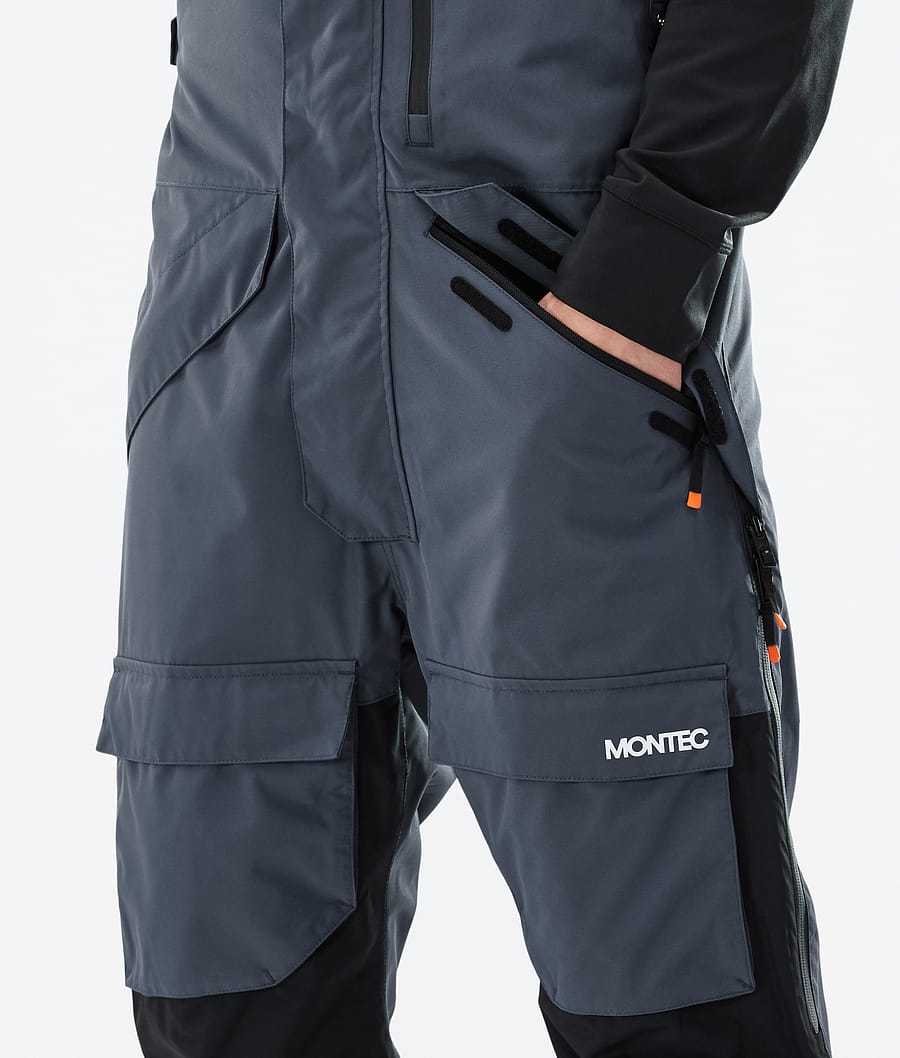 Fawk Snowboard Pants Men Metal Blue/Black Renewed