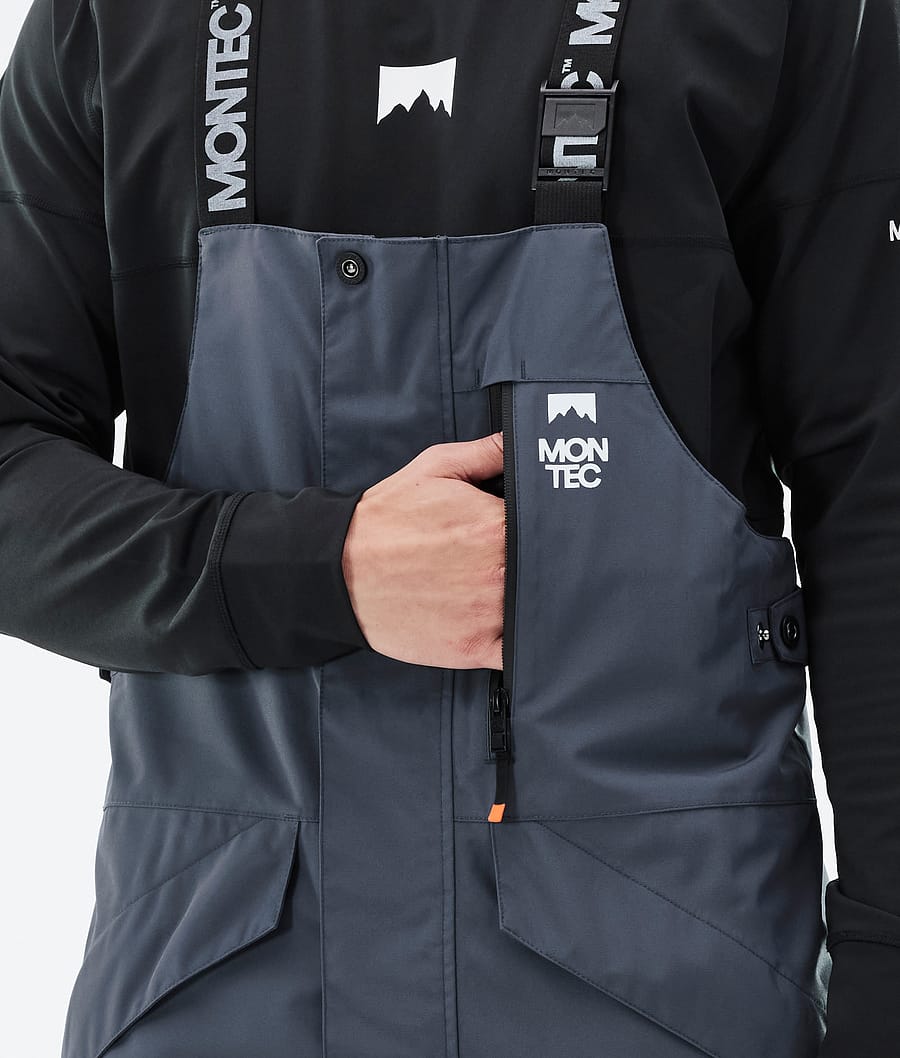 Fawk Snowboard Pants Men Metal Blue/Black Renewed