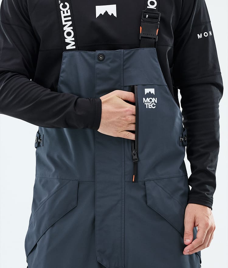 Fawk Snowboard Pants Men Metal Blue/Black Renewed, Image 6 of 7