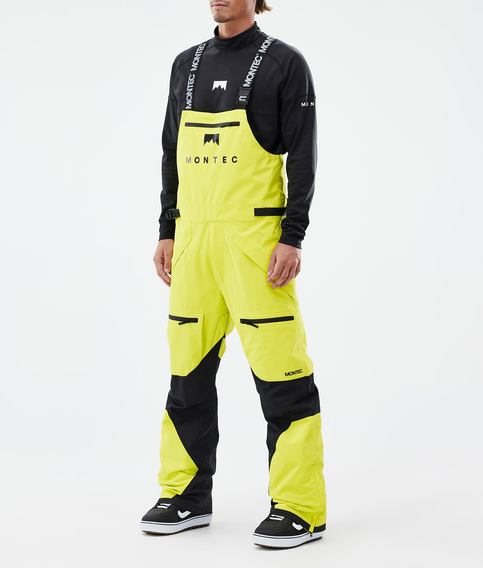 Montec Alpha Pantalón Térmico Hombre Bright Yellow/Black/Light Pearl -  Amarillo