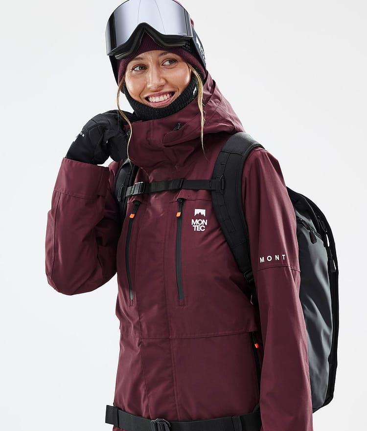 Fawk W Kurtka Snowboardowa Kobiety Burgundy Renewed, Zdjęcie 2 z 10