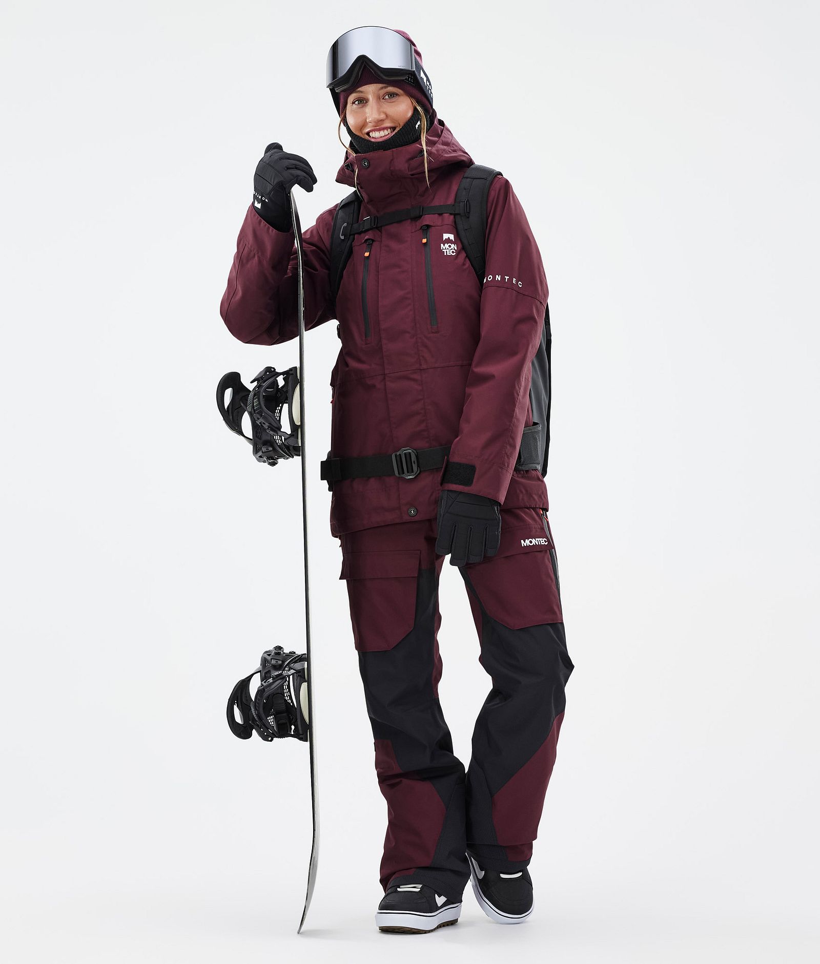 Fawk W Giacca Snowboard Donna Burgundy, Immagine 3 di 10