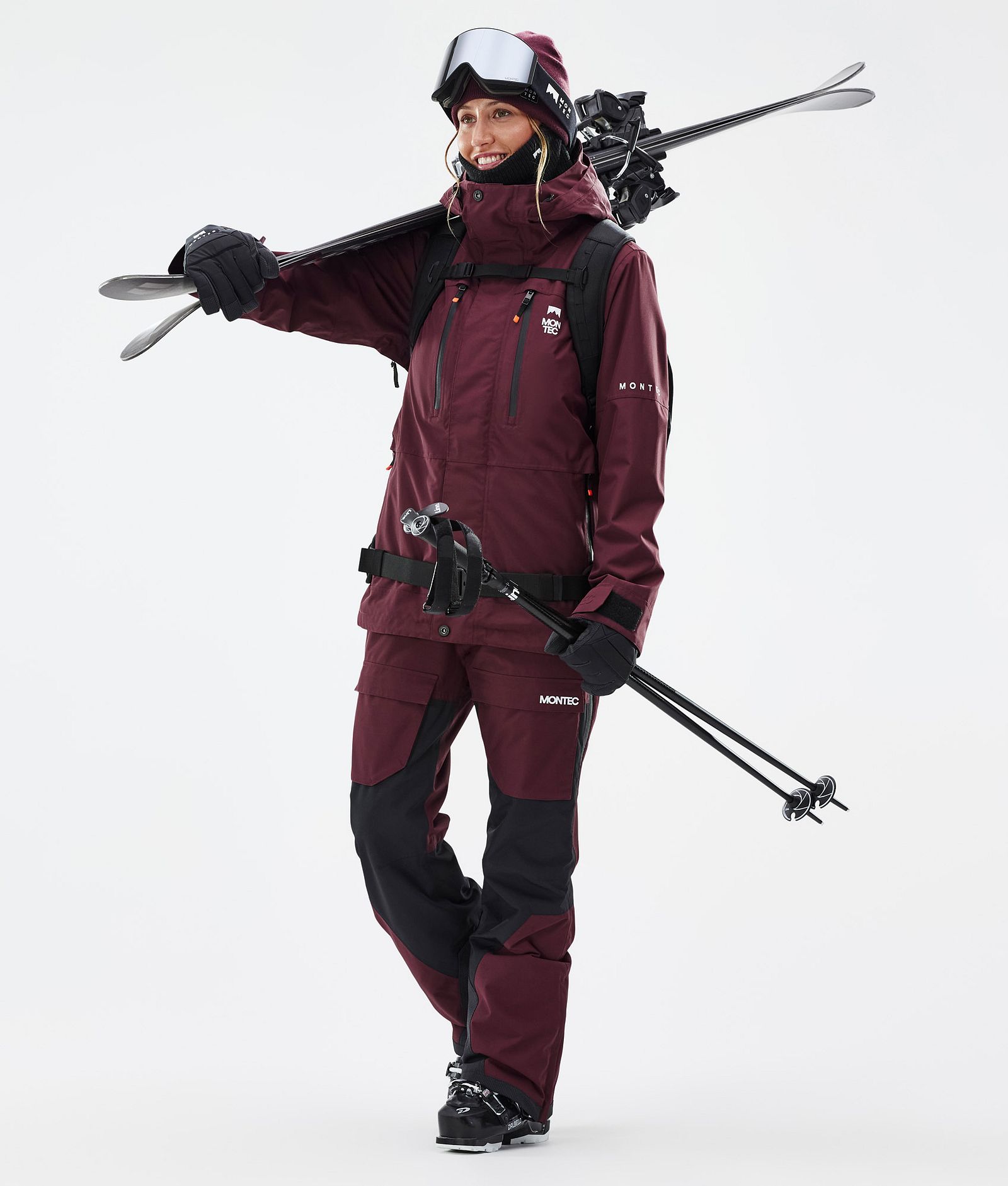 Montec Fawk W Ski Jacket Women Burgundy | Montecwear.com