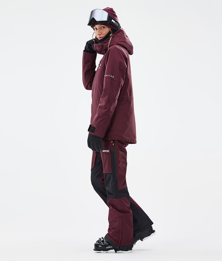 Fawk W Skijakke Dame Burgundy, Billede 4 af 10