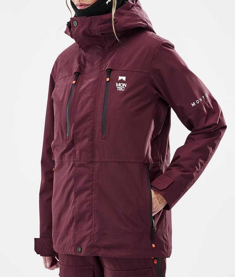 Fawk W Ski jas Dames Burgundy