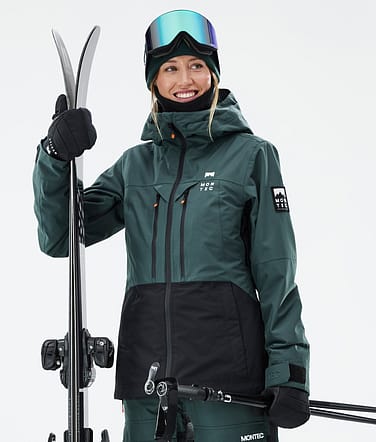 Moss W Veste de Ski Femme Dark Atlantic/Black