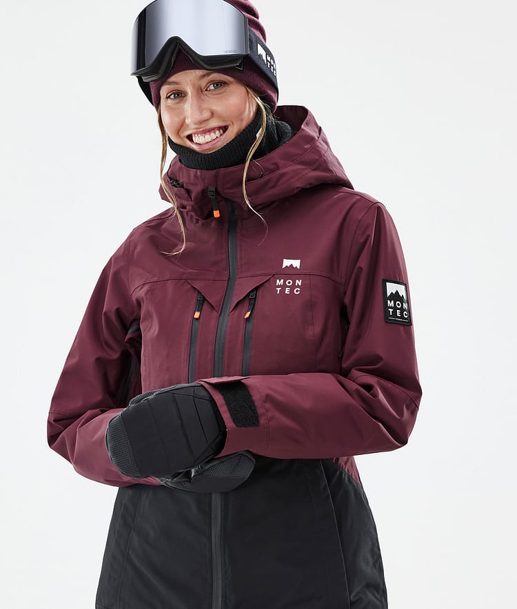 Moss W Snowboard Jacket Women Burgundy/Black Renewed