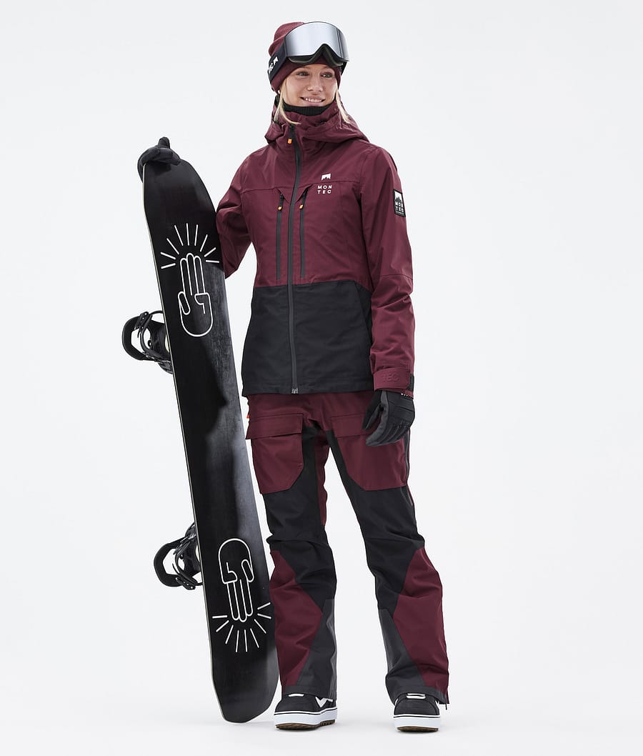 Moss W Snowboard Jacket Women Burgundy/Black Renewed