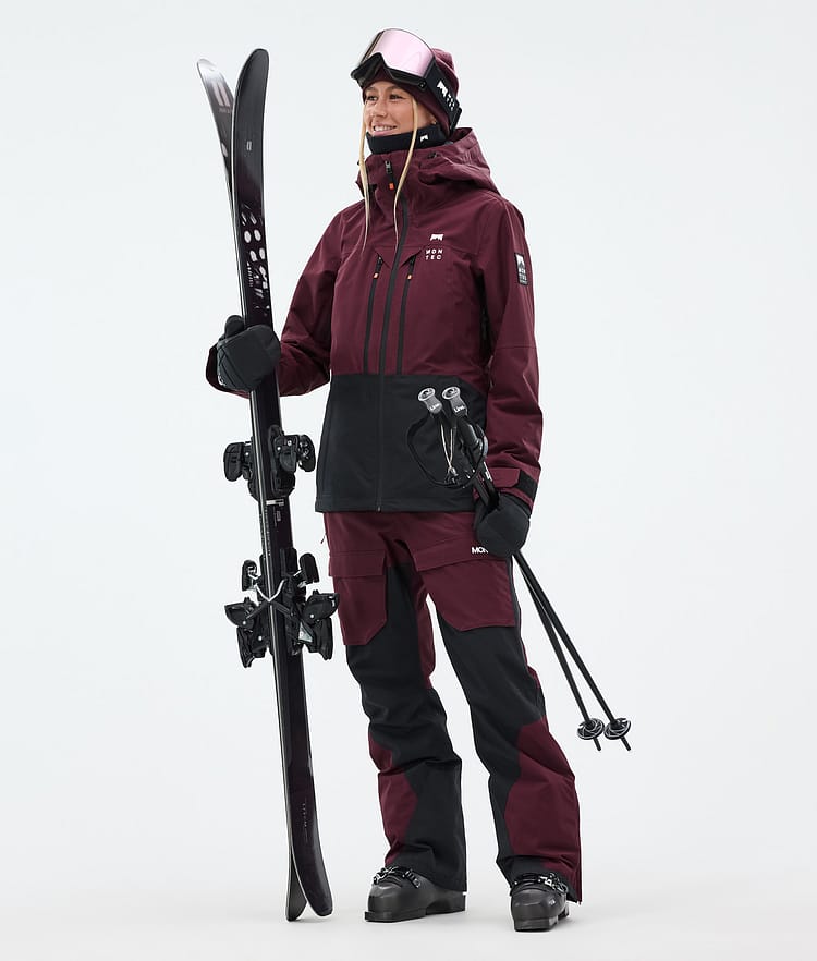 Moss W Ski Jacket Women Burgundy/Black, Image 3 of 10