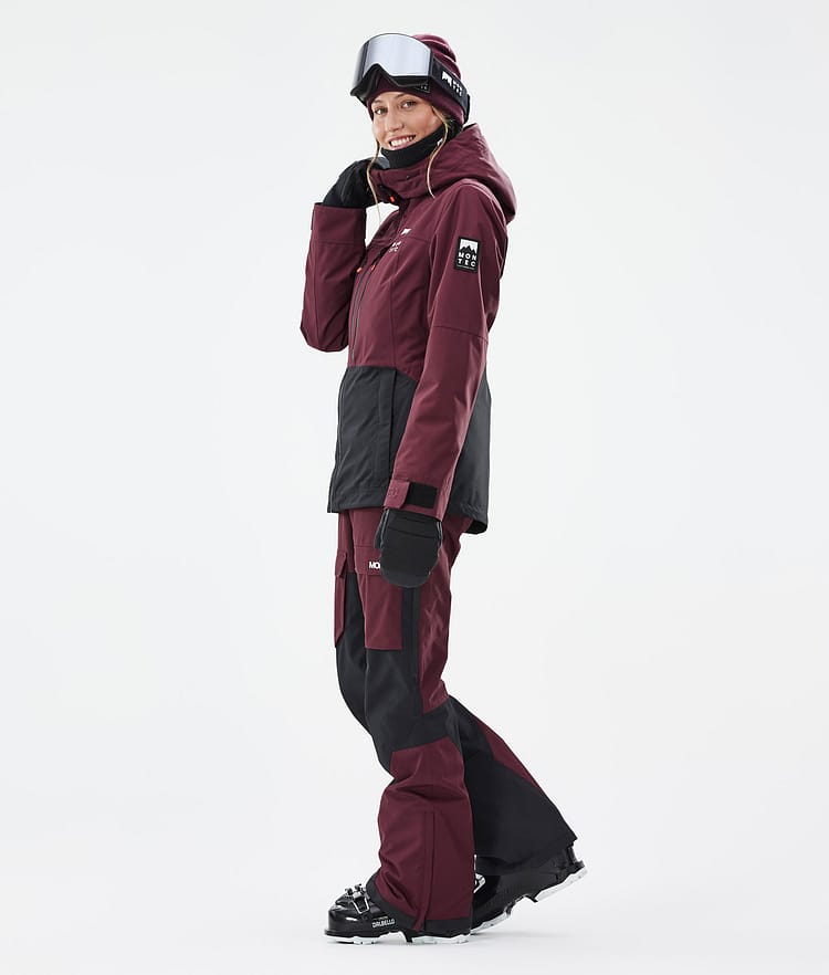 Moss W Manteau Ski Femme Burgundy/Black