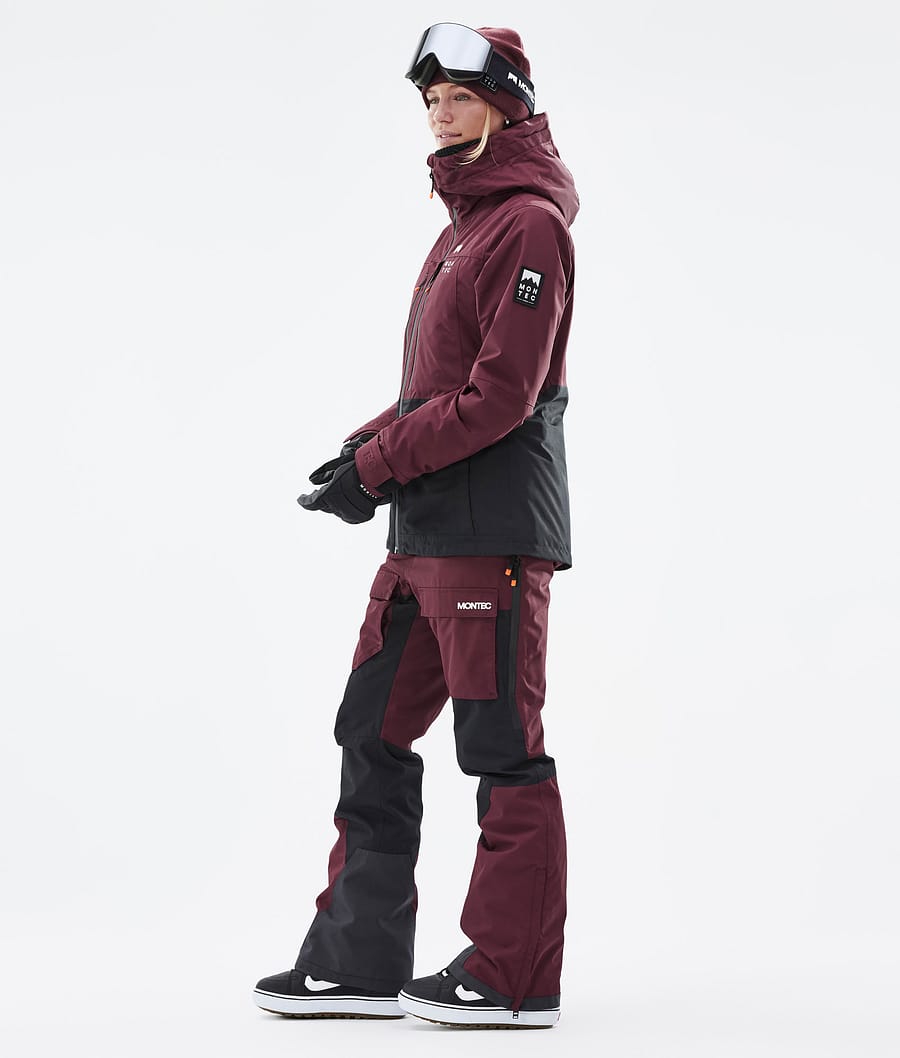 Moss W Snowboard Jacket Women Burgundy/Black Renewed