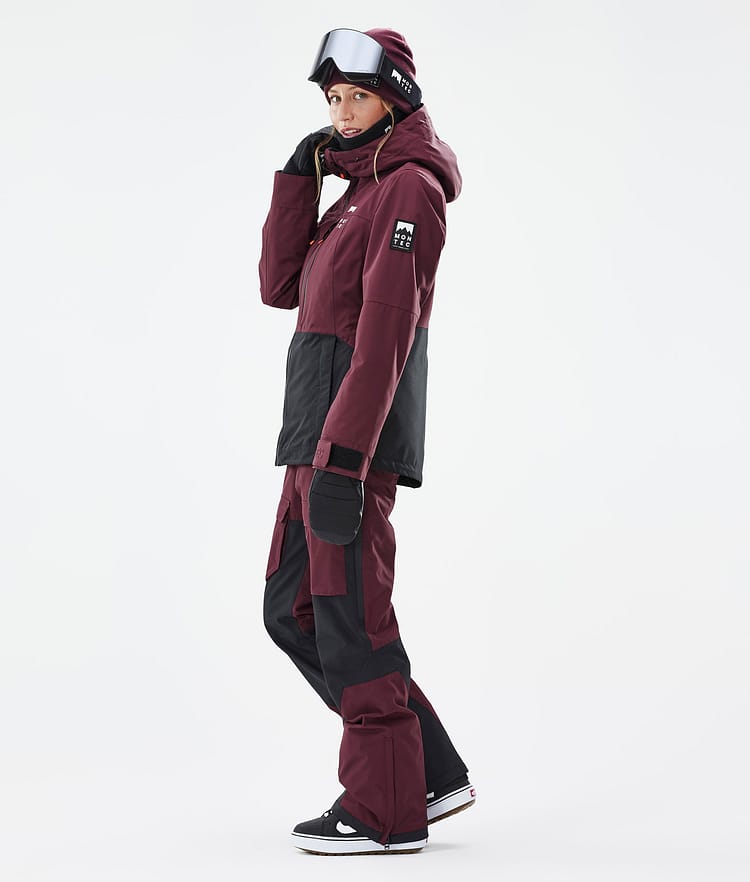 Moss W Giacca Snowboard Donna Burgundy/Black Renewed, Immagine 4 di 10