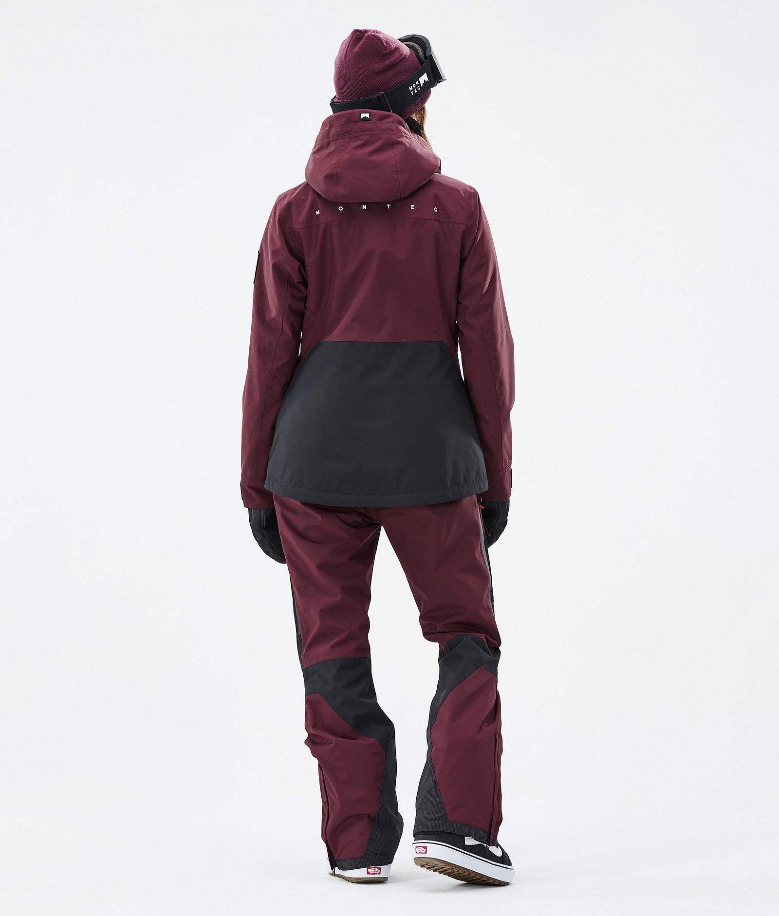 Moss W Giacca Snowboard Donna Burgundy/Black Renewed, Immagine 5 di 10