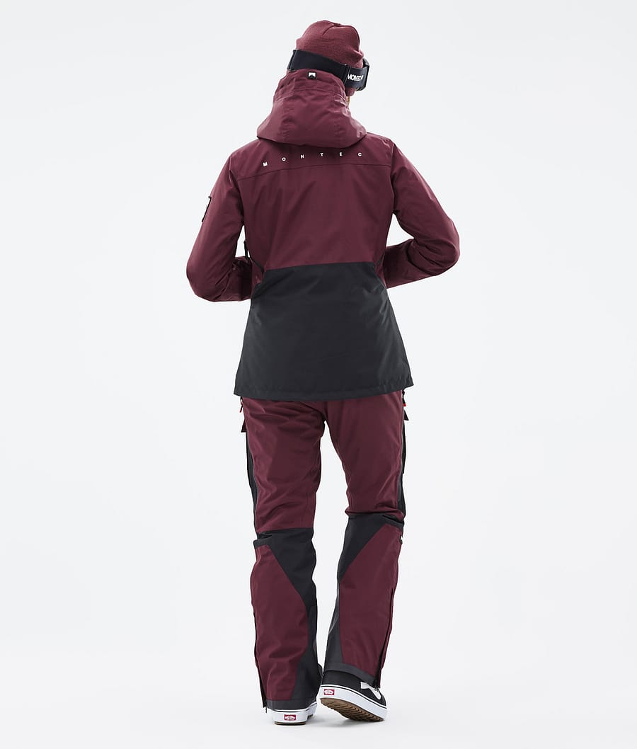 Moss W Snowboard Jacket Women Burgundy/Black Renewed