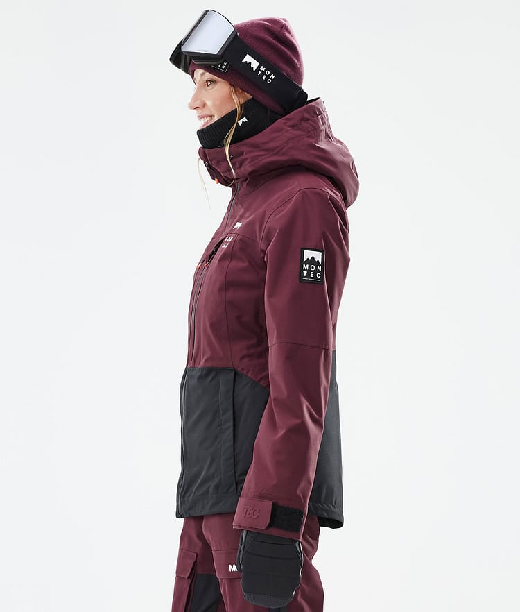 Moss W Giacca Snowboard Donna Burgundy/Black Renewed, Immagine 6 di 10