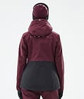 Moss W Giacca Snowboard Donna Burgundy/Black Renewed, Immagine 7 di 10