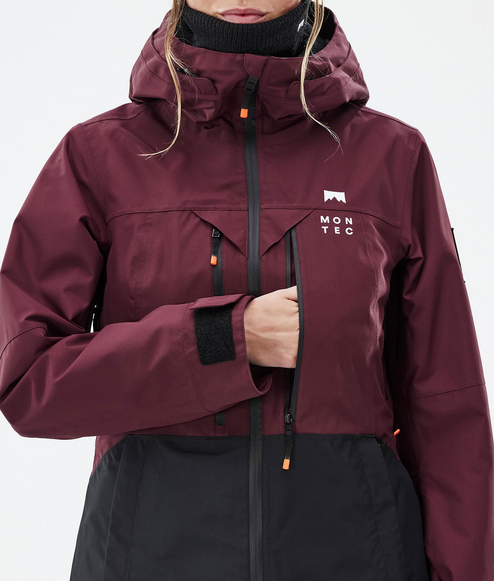 Moss W Kurtka Snowboardowa Kobiety Burgundy/Black Renewed, Zdjęcie 9 z 10