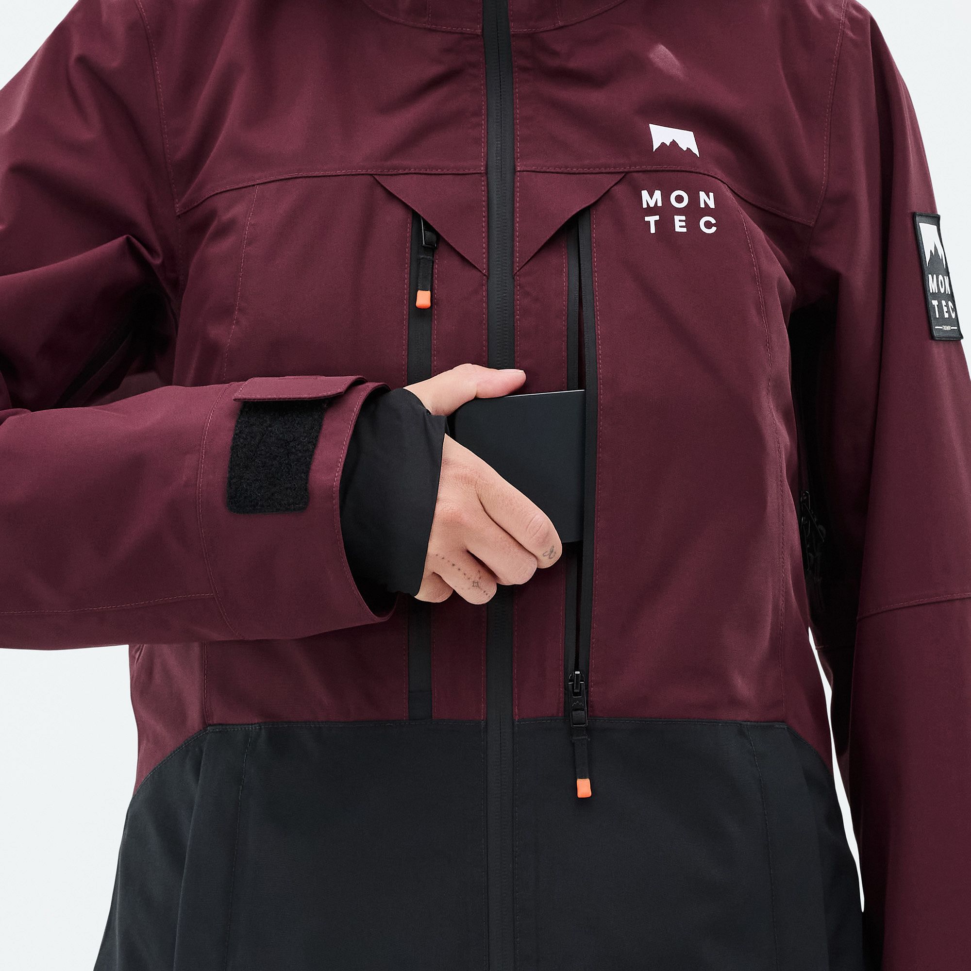 Montec Moss W Ski Jacket Women Burgundy/Black | Montecwear CA